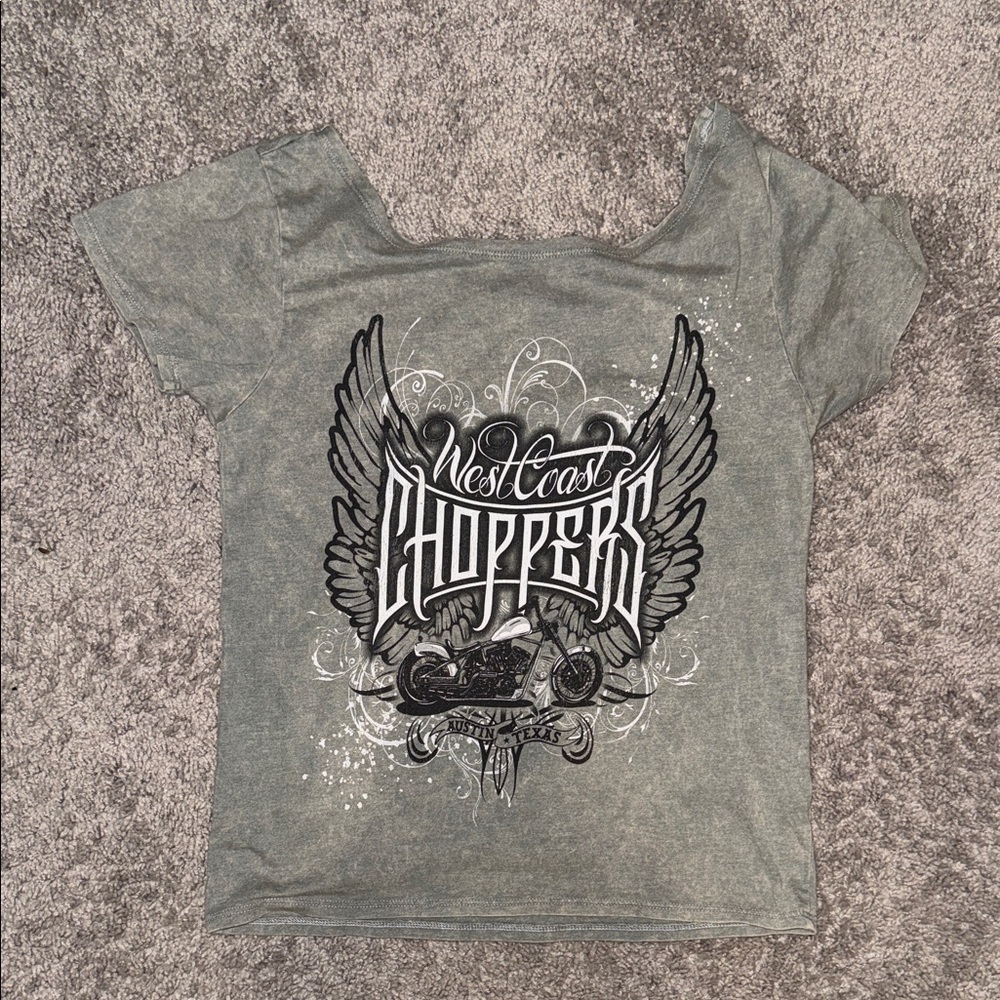 West Coast Choppers Women's Short Sleeve Tee - Grey Graphic